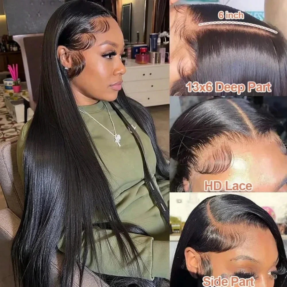 Straight Human Hair Lace Front Wig