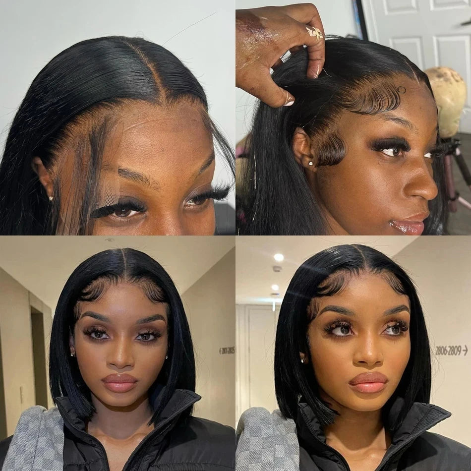 Straight Human Hair Bob Wig