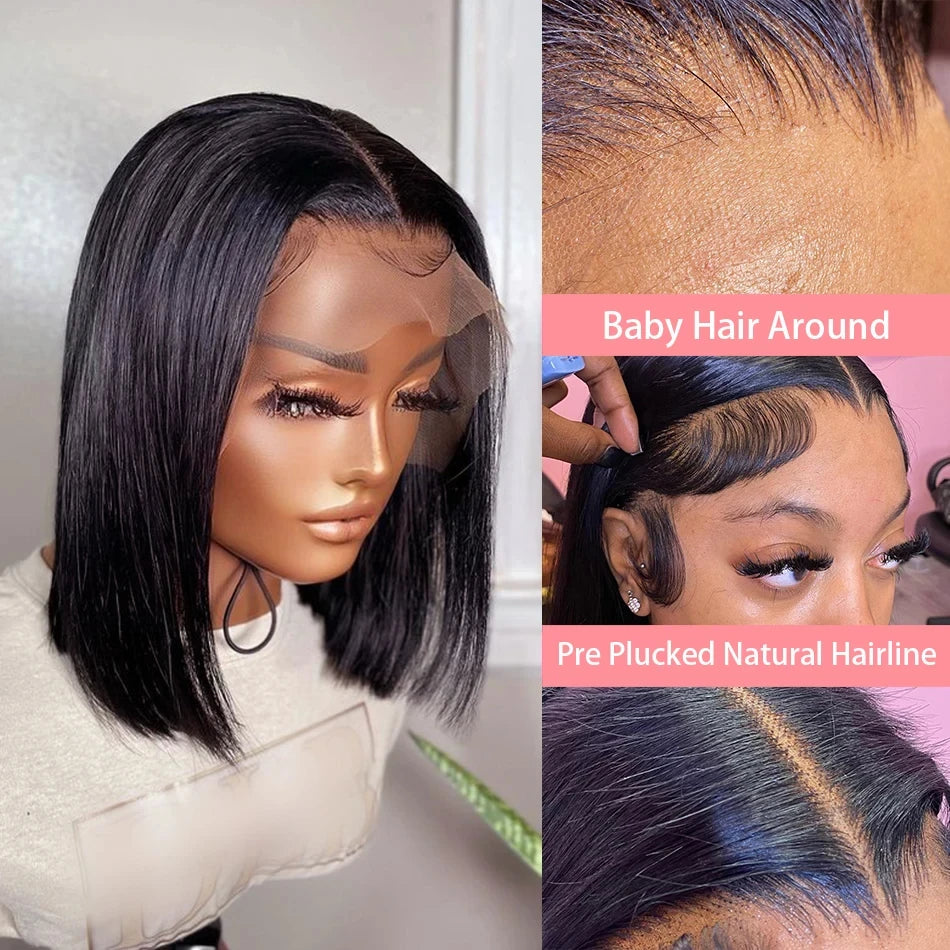Straight Human Hair Bob Wig