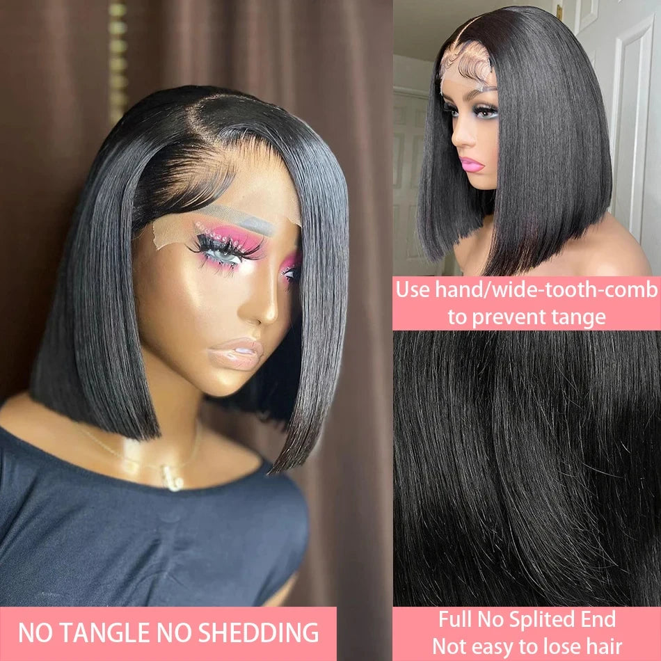 Straight Human Hair Bob Wig