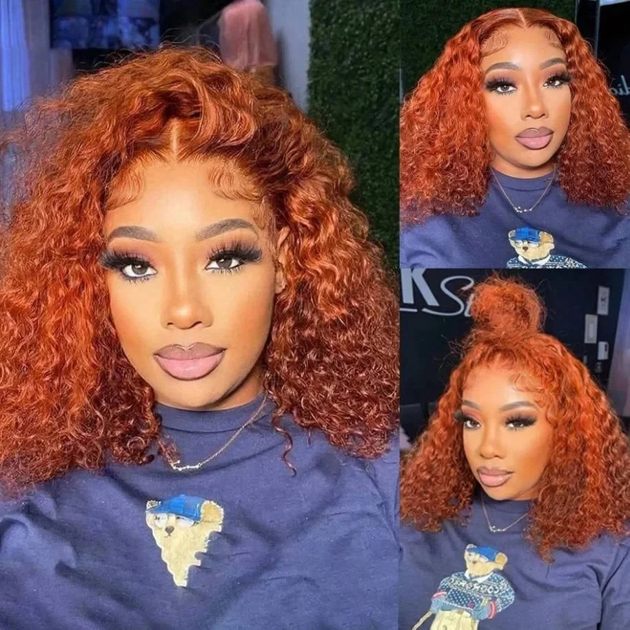 Short Deep Wave Lace Front Wig