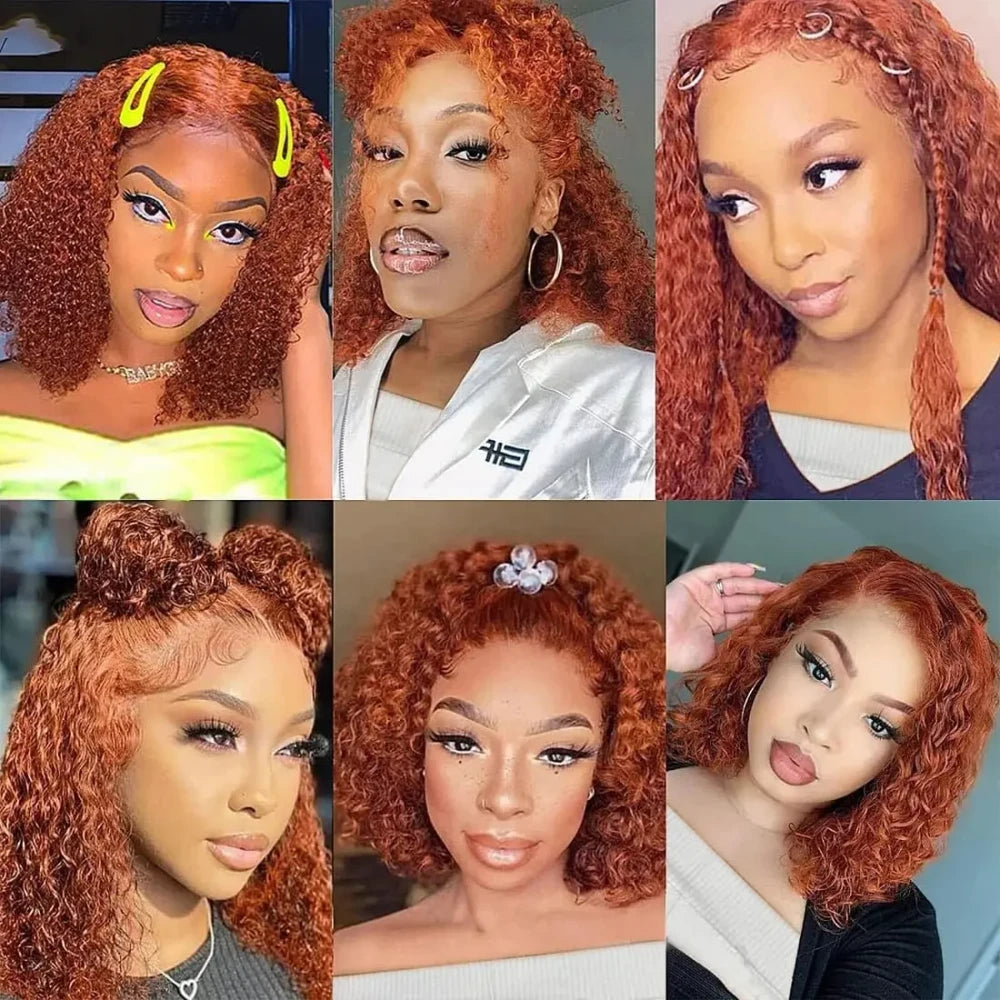 Short Deep Wave Lace Front Wig