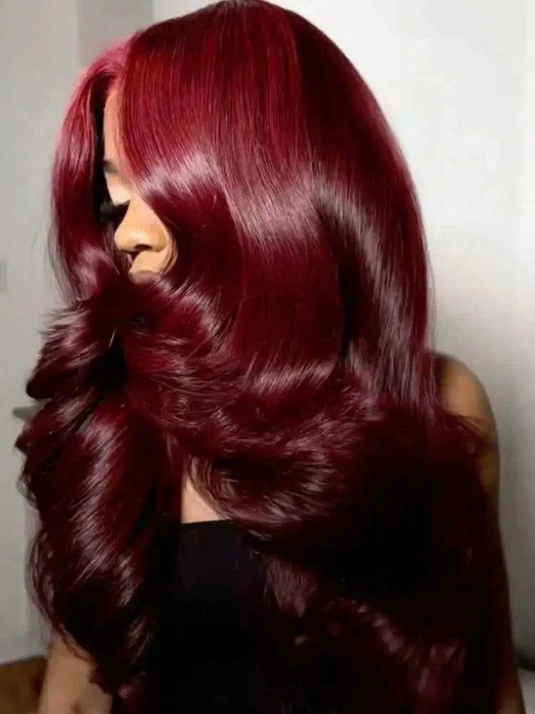 Burgundy Body Wave Human Hair Wig
