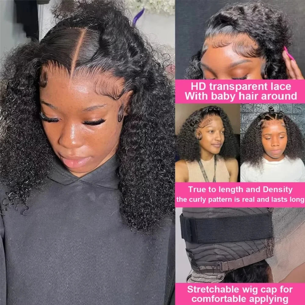 Deep Wave Human Hair Bob Wig