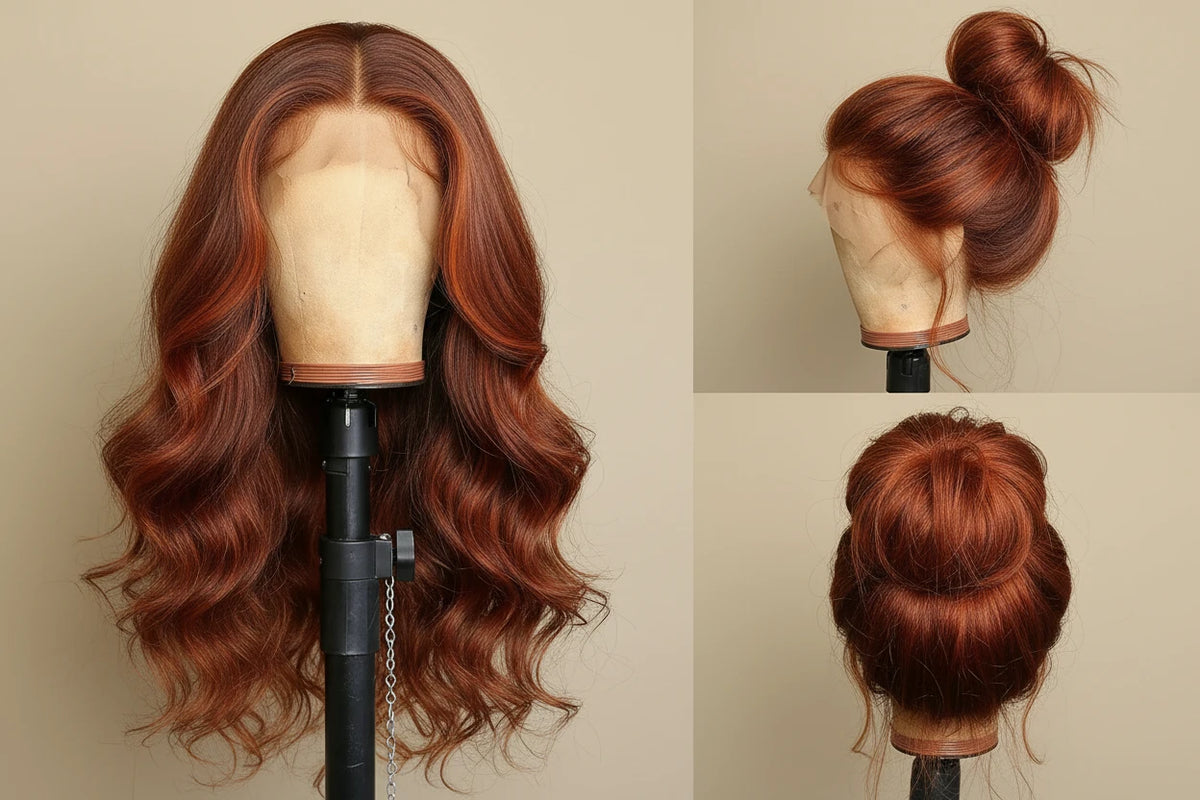 Ombre Ginger Body Wave Human Hair Wig