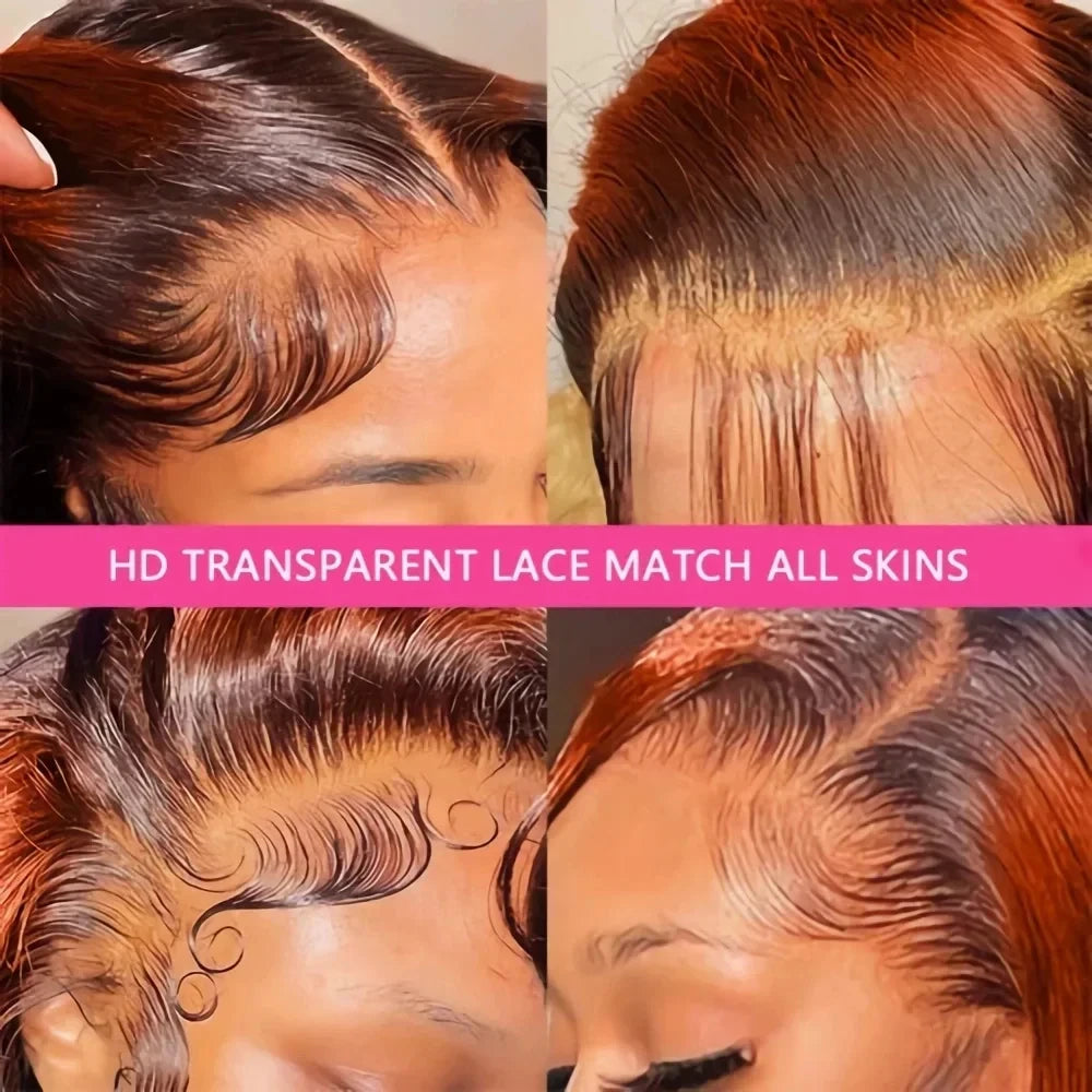 Ombre Ginger Body Wave Human Hair Wig